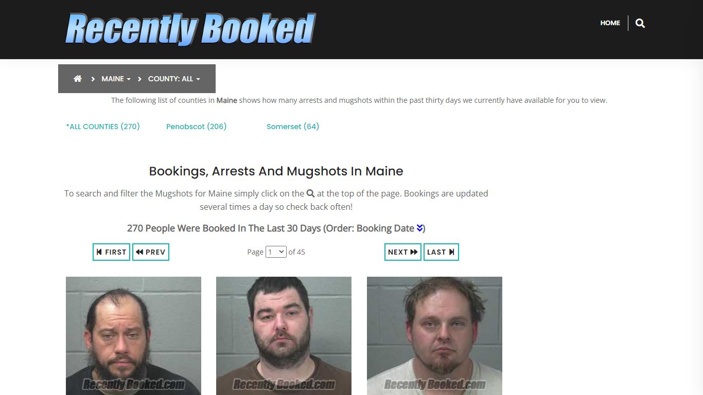 Recent bookings, Arrests, Mugshots in Maine - Recently Booked