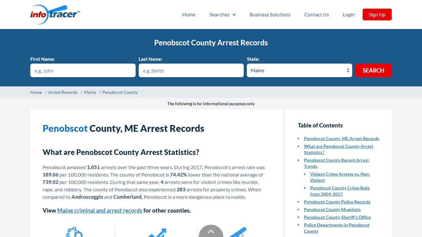 Penobscot County, ME Arrests, Mugshots & Jail Records - InfoTracer